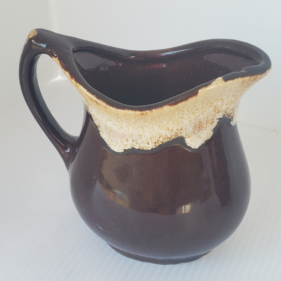 Vtg Roseville Robinson Ransbottom Pottery RRP Brown Drip Glaze Crock Set Pitcher - Picture 5 of 12